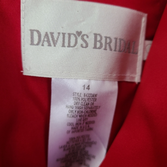 Red Cocktail Dress, Size 14 - Picture 3 of 5